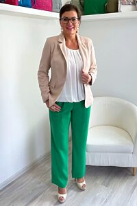 Lehké širší kalhoty zelené